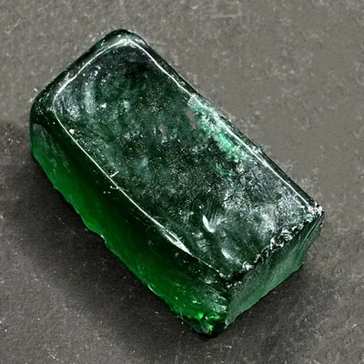 Lab Created 272.30 Ct Green Emerald Uncut Rough Certified Perfect Gems - Image 1 of 4