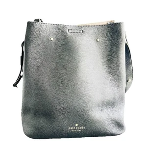 Borsa a secchiello Kate Spade nera Marti tracolla in pelle ciottolata LEGGI - Foto 1 di 24