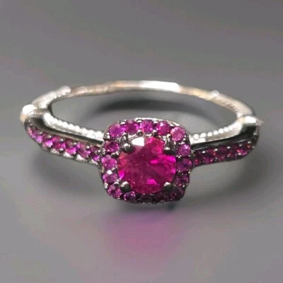 Natural Ruby 925 Sterling Silver Ring Jewelry Size 9 2059 - Image 1 of 4