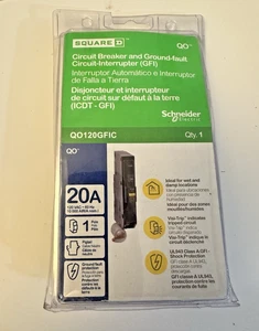 Square D QO Qwik-Gard 20 Amp Single-Pole GFCI Circuit Breaker - Picture 1 of 2