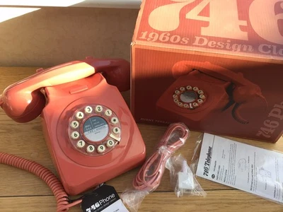 Wild & Wolf 746 Retro 1960s Style Classic Design Push-Button Telephone New  - Image 1 of 4
