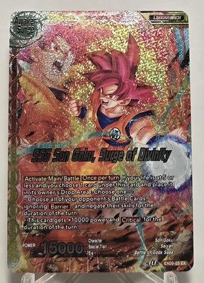 SSG Son Goku, Surge of Divinity EX09-03 EX FOIL Dragon Ball Super Card Game NM/M - Image 1 of 2
