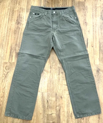 PANTALONES VAQUEROS HOMBRE BOSS HUGO BOSS-PIERNA RECTA-VERDE OLIVA-TALLA. 34/30-USADO Foto 1 de 4