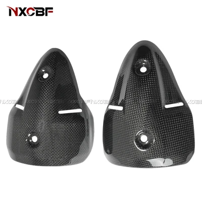 Ducati Monster 696 796 1100 Carbon Fiber Exhaust Heat Shield Cover Guard Fairing - Image 1 of 4