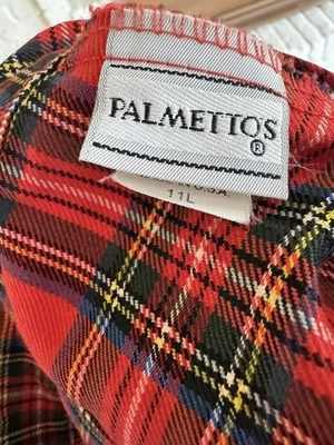 Palmetto Vtg 80 90s Red Plaid High Rise Pants Trousers Stirrup Holiday Christmas - Image 1 of 4