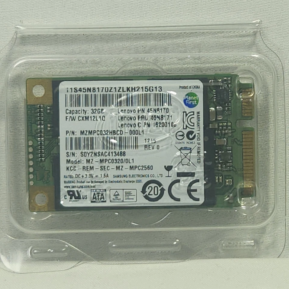 OEM 32GB SSD SAMSUNG MZ-MPC0320/0L1  1.8" SOLID STATE DRIVE MZMPC032HBCD-000L1 - Image 1 of 1