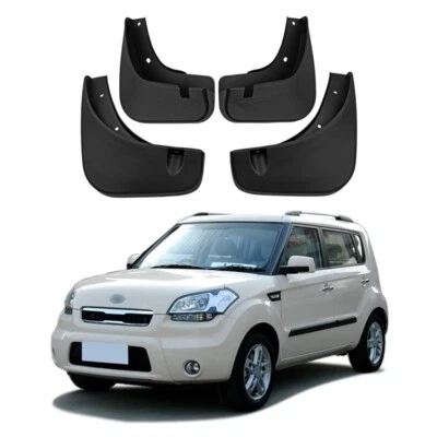Para KIA SouL 2010-2013 ABS Plástico Guardabarros Neumático Coche Protector de Lodo 4 Piezas Foto 1 de 4