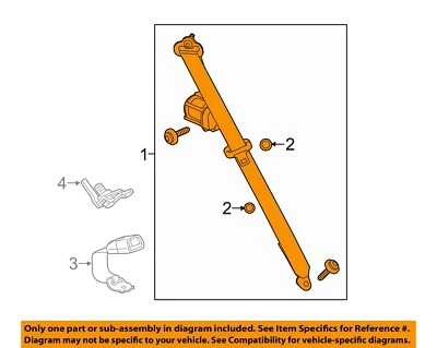 GM OEM 13-16 Spark EV Restraint Systems Rear Seat Belts-Seat Belt Assy 19260603 Foto 1 de 2