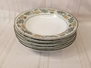 Vintage Set Of 5 Noritake Soup Bowls Silvine #5487 Japan - Picture 1 of 8