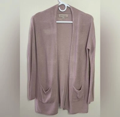 Cárdigan abierto Philosophy para mujer suéter bolsillos tejido mezcla de cachemir talla mediana Foto 1 de 4