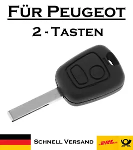 1x alloggiamento chiave auto per Peugeot - ricambio 2 tasti telecomando auto KS21 - Foto 1 di 6