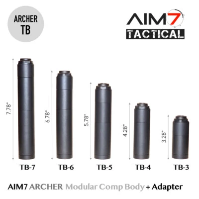 AIM7 Precision ARCHER TB Modular Linear Compensator Body w/ End Cap &Adapter