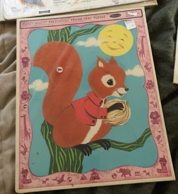 NUEVO 1967 FUZZY WUZZY PUZZLE VINTAGE Whitman Marco Bandeja Foto 1 de 4