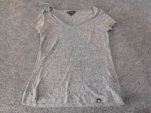 Rock & Republic Womens Blouse Small gray pullover top v-neck casual - Picture 1 of 13