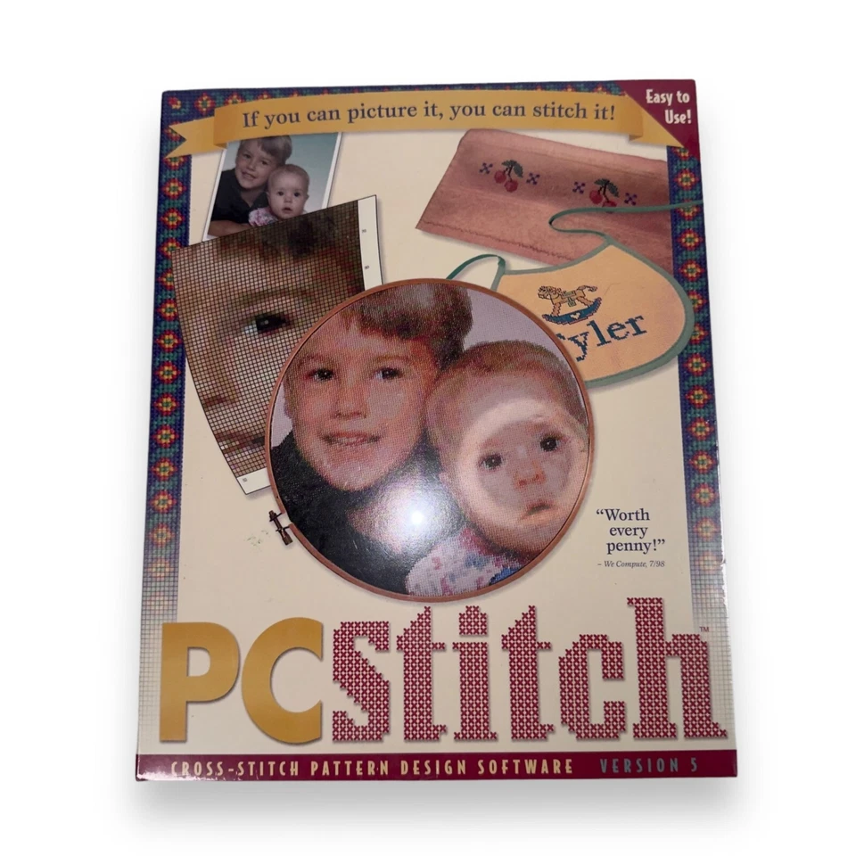 PC Stitch Cross-Stitch Pattern Design Software Version 5 New Sealed - Image 1 of 4