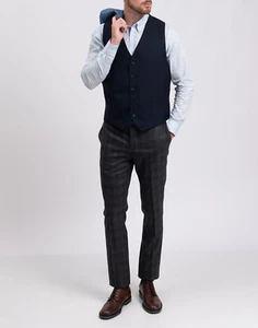 UVP 185€ HACKETT Wollweste Größe 38R / 48R / S komplett gefüttert Tartan Cinch Rücken - Bild 1 von 11