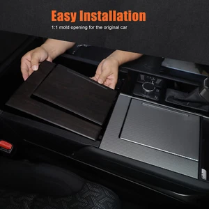 For Toyota Tundra Sequoia 20-2023 Cup Holder Decorate Panel Oak Wood Grain Trim - Picture 1 of 11