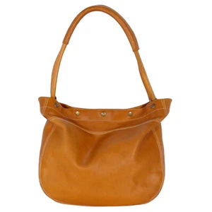 Bolso de hombro hobo holgado a presión de cuero coñac vintage FURLA - Imagen 1 de 12
