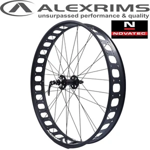 Alex Blizzerk 90 FRONT 26" Fat Bike Wheel Novatec 135mm x 9mm Tubeless Ready - Picture 1 of 7