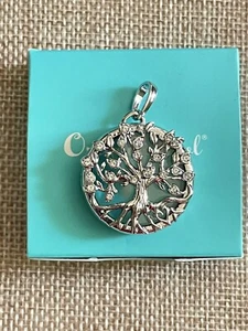 Authentic Origami Owl Tree of Life Living Locket w/ Clear Crystals - Picture 1 of 4