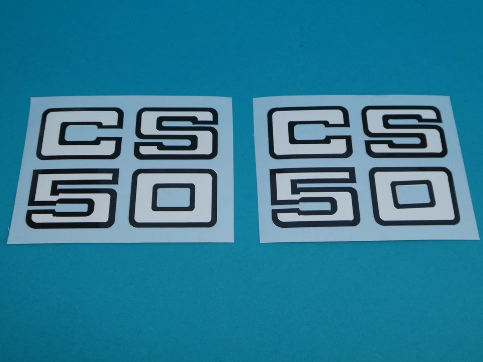 Zündapp "CS 50" Aufkleber Verkleidung Schriftzug Dekor Sticker CS 50 schw.-w - Bild 1 von 1