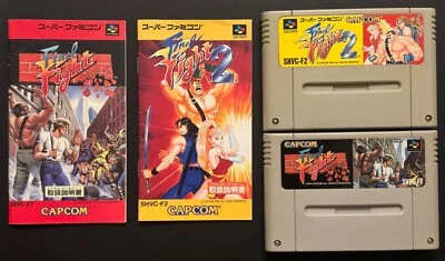 Final Fight 1&2 set Lot2 w/manual Nintendo SFC Japan shipping free Tested-well - Image 1 of 4
