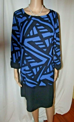 Vestido Luxology manga tres cuartos negro y púrpura talla 10 Foto 1 de 4