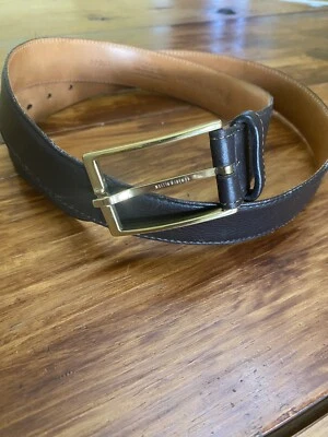 MARTIN DINGMAN Premium Cinturón de cuero marrón oscuro hecho a mano EE. UU. Foto 1 de 4