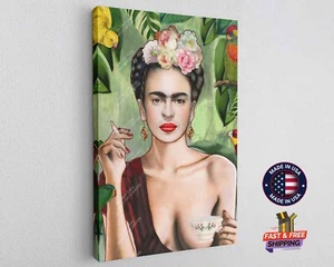 Frida Kahlo Mexican Painter Tea Party Canvas Wall Décor Art Home Print - Picture 1 of 6
