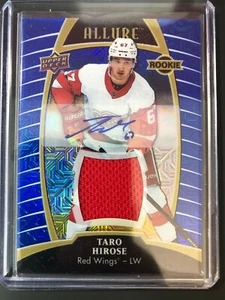 2019-20 UD Allure Taro Hirose Rookie Blue Line Auto Jersey Red Wings /99 - Picture 1 of 2