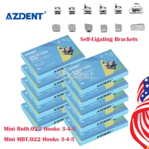 Brackets autoligables para ortodoncia dental AZDENT Roth/MBT 022 ganchos 345 - Imagen 1 de 18