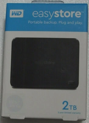 WD - easystore 2TB External USB 3.0 Portable Hard Drive - Black - Image 1 of 2