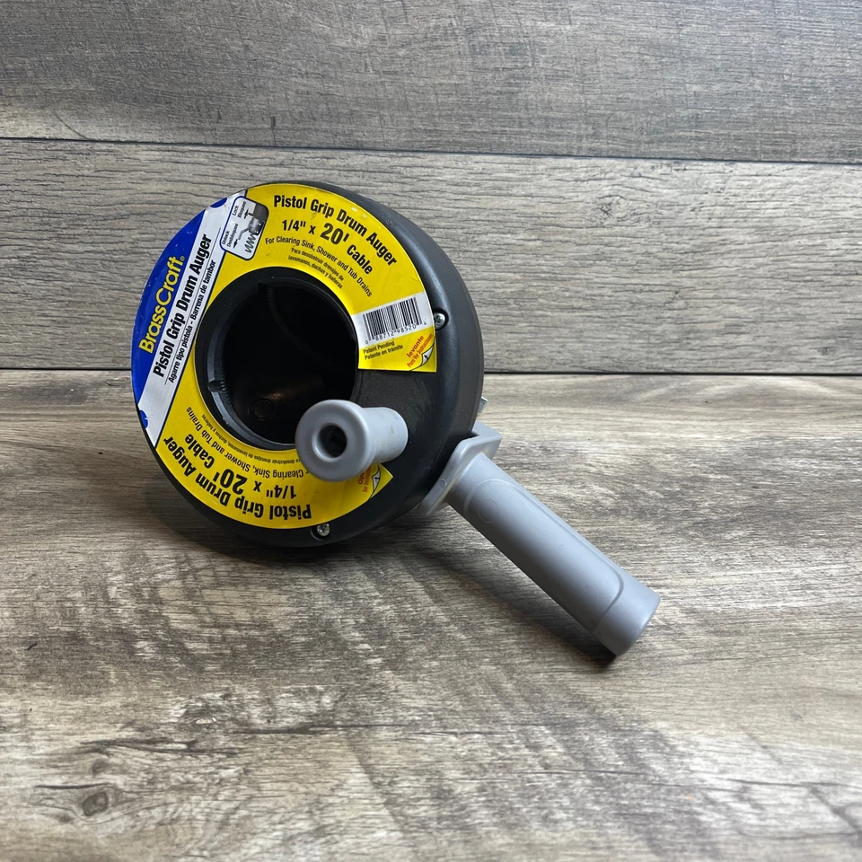 Brass Craft Blue & Black Power Pistol Grip Drum Auger 1/4 in. x 25 ft Cable - Image 1 of 4