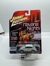 Johnny Lightning Havana Nights 1965 Volkswagen Beetle Bahama Blue *CARD DAMAGE*