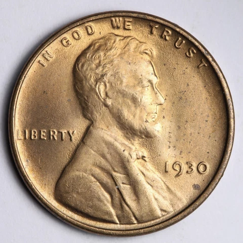 1930 Lincoln Wheat Cent Penny GEM BU *UNCIRCULATED* MS E129 DQCM Cover