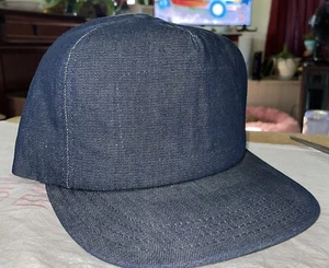 Sombrero Marca P Azul Oscuro Denim Gorra Sombrero Adulto SnapBack Hecho en EE. UU. De Colección - Imagen 1 de 8