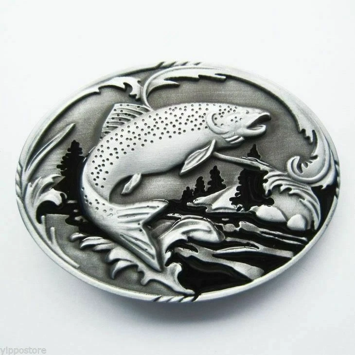 Fish Bass Fishing Wildlife Metal Belt Buckle - Image 1 of 1