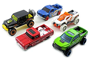 SET*5 HOT TRUCK MODELS, HOTWHEELS SCALE 1:64, NEW - Picture 1 of 6