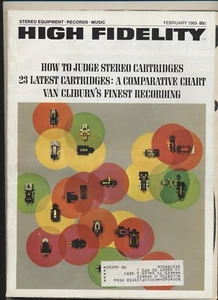 High Fidelity Music Magazine Vol 19 #02 Feb 1969 Cartridges Can Cliburn HiFi VTG - Picture 1 of 3