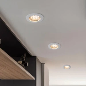 Einbauspot Deckenstrahler Deckenleuchte LED Wohnzimmerlampe weiß rund 3er Set - Bild 1 von 10