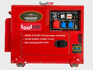 DIESEL E-START Generador Generador 5,0 kW 2x220V-1x380V-1x12V - Imagen 1 de 7