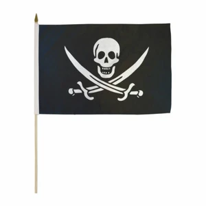 1 Dutzend Jack Rackham Flaggen 12 x 18 Zoll Stockflagge Pirat Jolly Roger Flagge - Bild 1 von 1