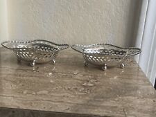 Lot 2 Shreve, Crump & Low Co. STERLING SILVER PIERCED NUT DISHES