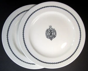 Antique Mayer China Malone Pattern US Naval Academy 9" Plate PAIR yes You get 2 - Picture 1 of 6
