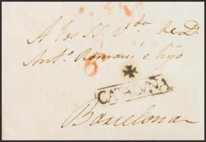 Catalonia. Prefilatelia. Cover 1832. Bañolas (Gerona) To Barcelona. Mark + / Cat - Picture 1 of 1