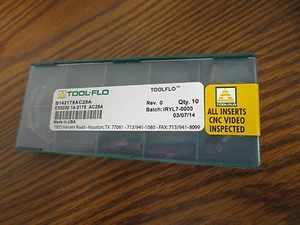 TOOLFLO New Carbide Insert B142175AC25A EX0030 14-2176 AC25A Box of 10 Inserts - Picture 1 of 2