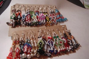 HANDMADE BEADED EARRINGS lot of 20 - Picture 1 of 1