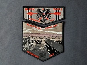 Boy Scout OA, Black Eagle Lodge 482, 2017 Normandy Set (Black/Gray) - Picture 1 of 1