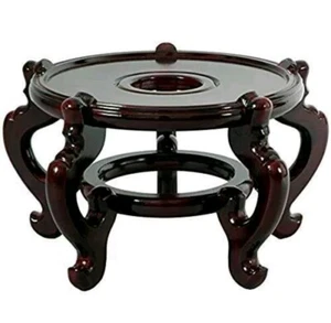 Rosewood fish bowl stand 7.5 inch - Picture 1 of 2