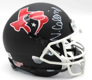 Nico Collins Houston Texans signierter individueller Mini Football Helm mit Beckett BR25859 - Bild 1 von 4